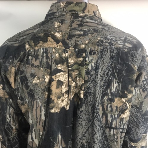 Game Winner Sports Wear Mens XL Button Front Long Sleeve Mossy Oak Camo Shirt - Picture 8 of 14