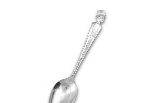 Cuchara de té Charlie McCarthy pieza de colección plato de plata duquesa - Imagen 3 de 5