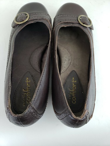Strictly Comfort Women's Size 10 M Heels Brown Leather Classic Pumps Shoes - Picture 9 of 9