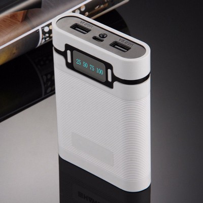 Black/White 2000mAh-12000MAh 4*18650 Battery Power Bank DIY Case Shell Box