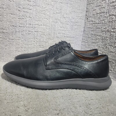 Johnston & Murphy Hennings Men's Size 11M Black Full Grain Leather Oxford Shoes