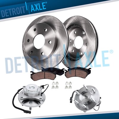 2WD Front Disc Brake Rotors Pads Wheel Hub for Ford F-150 Expedition Navigator