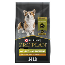 Purina Pro Plan Weight Management Dog Food Chicken and Rice Formula 34lb 1.55 per pound
