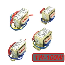 1W-100W Power Transformer 220/ To 6V 9V 12V 15V 18V - 110V Output AC Single/Dual