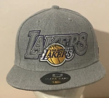 Los Angeles Lakers Adjustable Snapback Cap Hat Ultra Game Gray NBA NEW