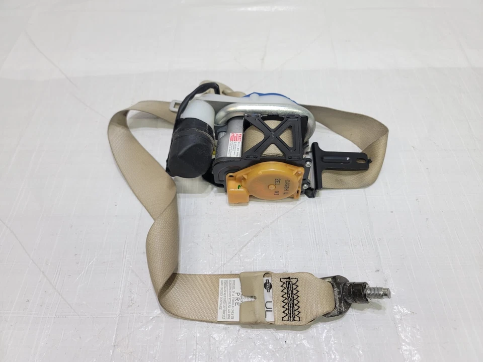 06 07 2006 2007 Infiniti M35 M45 cinturón de seguridad delantero izquierdo retractor beige OEM Foto 4 de 4