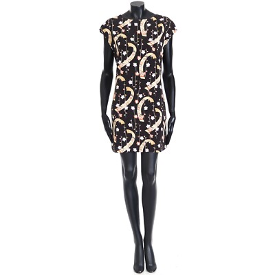 SAINT LAURENT 2150 $ ''BabyDoll'' Kleid mit Flügelärmeln aus schwarzer Seide/Po...