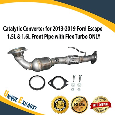 Catalytic Converter for 2013-2019 Ford Escape 1.5L & 1.6L Front PipeFlexTurbo