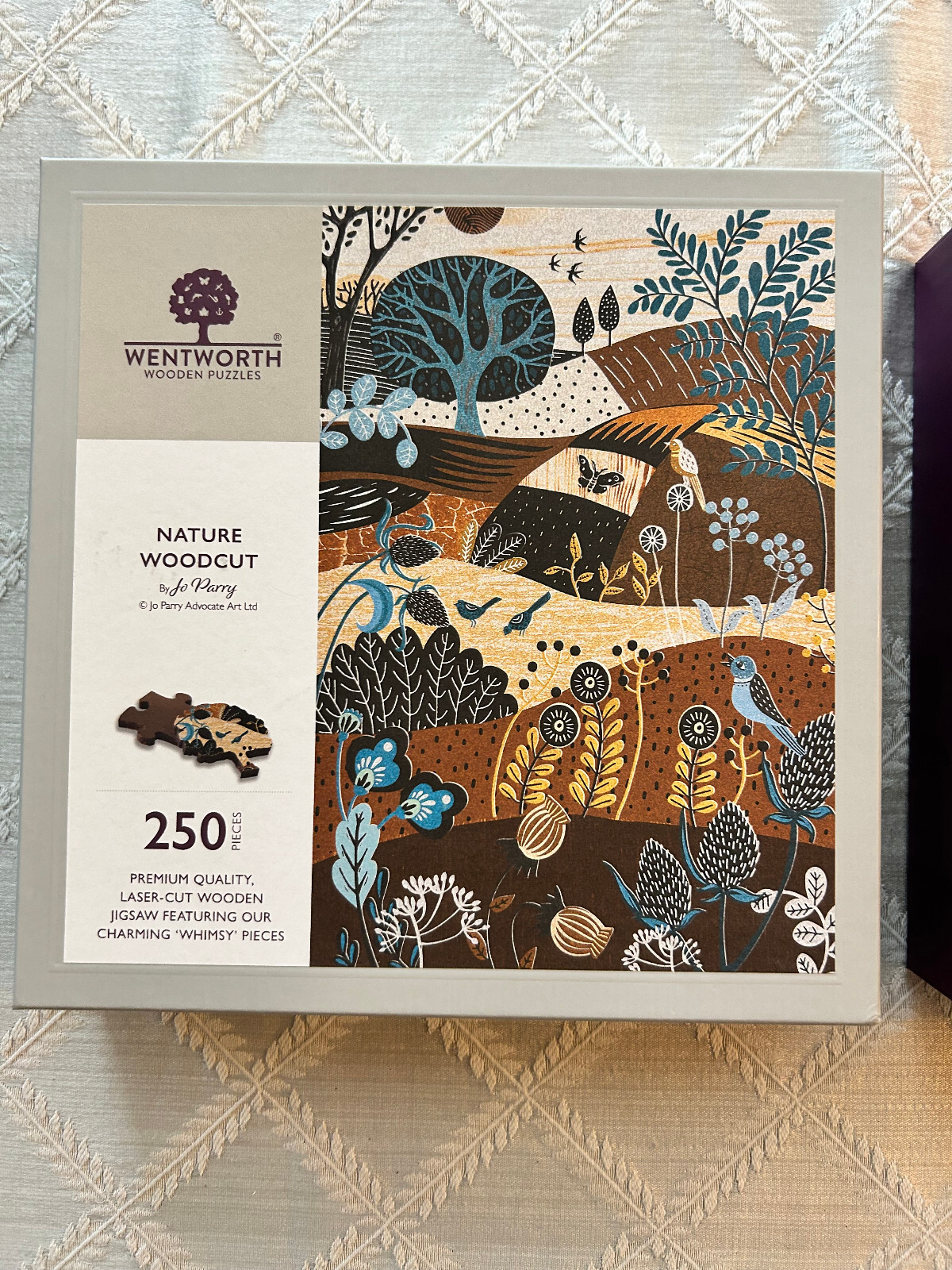 WENTWORTH WOODEN JIGSAW PUZZLE Nature Woodcut Fall Trees Leaf 1000608