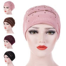 Women Lace Muslim Ruffle Chemo Hat Beanie Hijab Scarf Turban Head Wrap Cap Hat