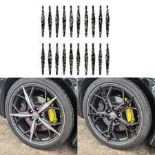 For Corvette C8 20+ Forged Yellow Gold Foil Carbon Fiber Wheel Trim Strips Trim