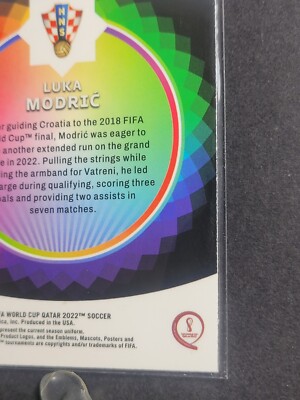 LUKA MODRIC 2022 PANINI PRIZM FIFA WORLD CUP COLOR WHEEL SP 