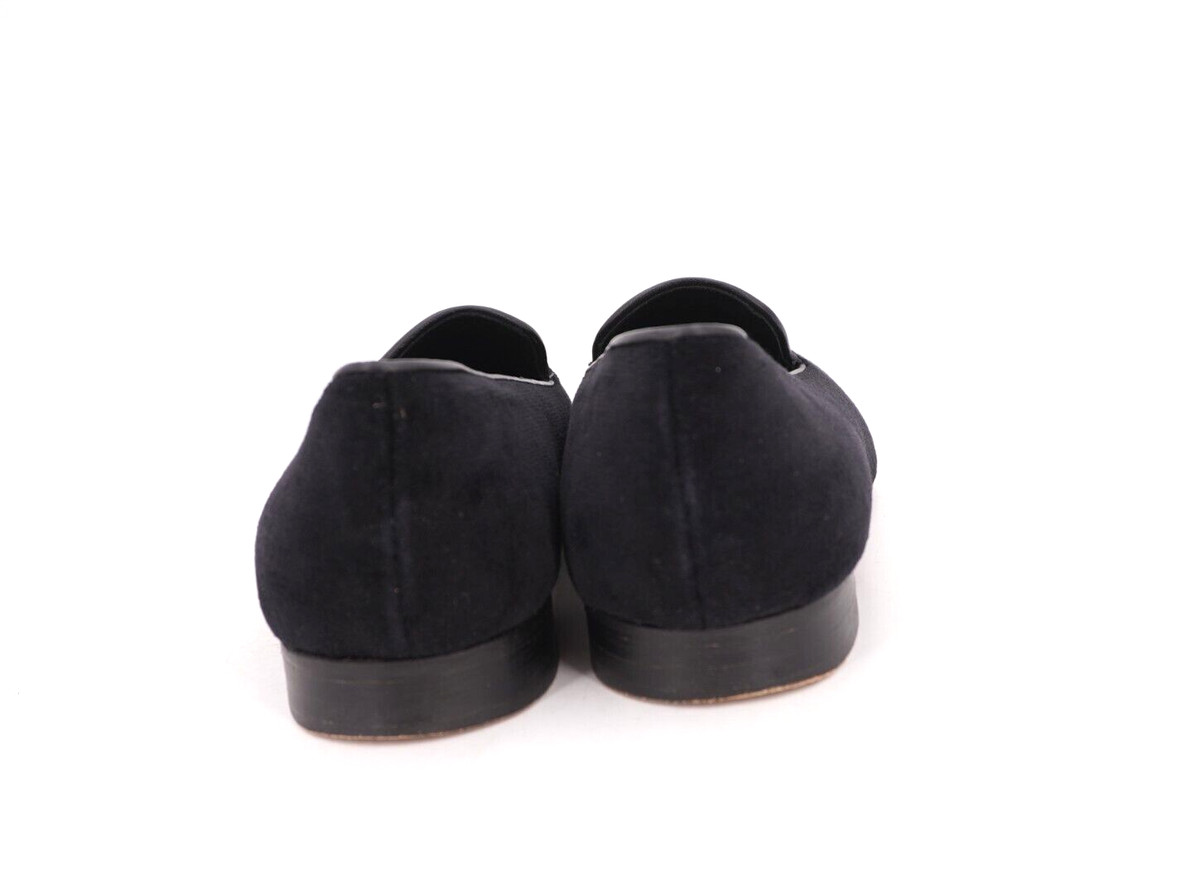 $598 | GEORGE CLEVERLEY 7.5 BLACK VELVET SLIPPER PRINCE ALBERT SILVER SKELETON View 3