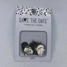 Darice Save The Date Thank You Charms For Wedding Favors 20 Pieces New