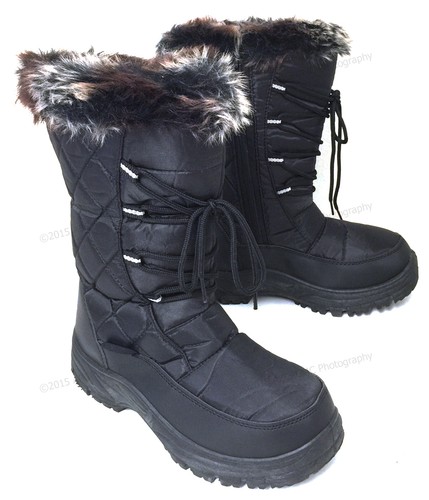 Brand New Women's Winter Snow Boots Fur Zipper Water Repellent Insulated Shoes - Picture 3 of 10