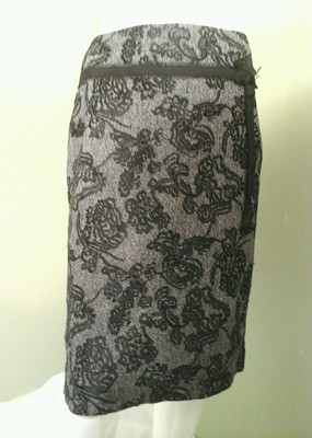 Get Rabate Ann Taylor Womens Gray Black Floral Skirt W Ribbon Size 8 Get Rabate Ann Taylor Womens Gray Black Floral Skirt W Ribbon Size 8