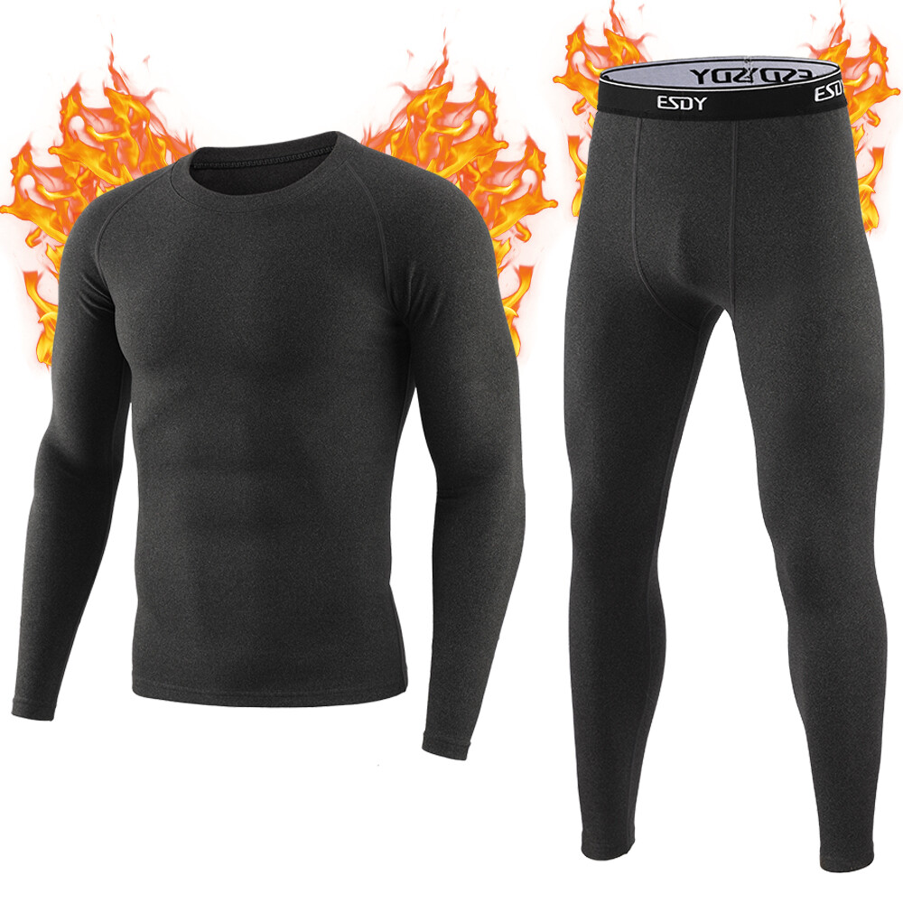 Mens Sport Thermal Long Johns Top Bottom Underwear Warm layer Trousers