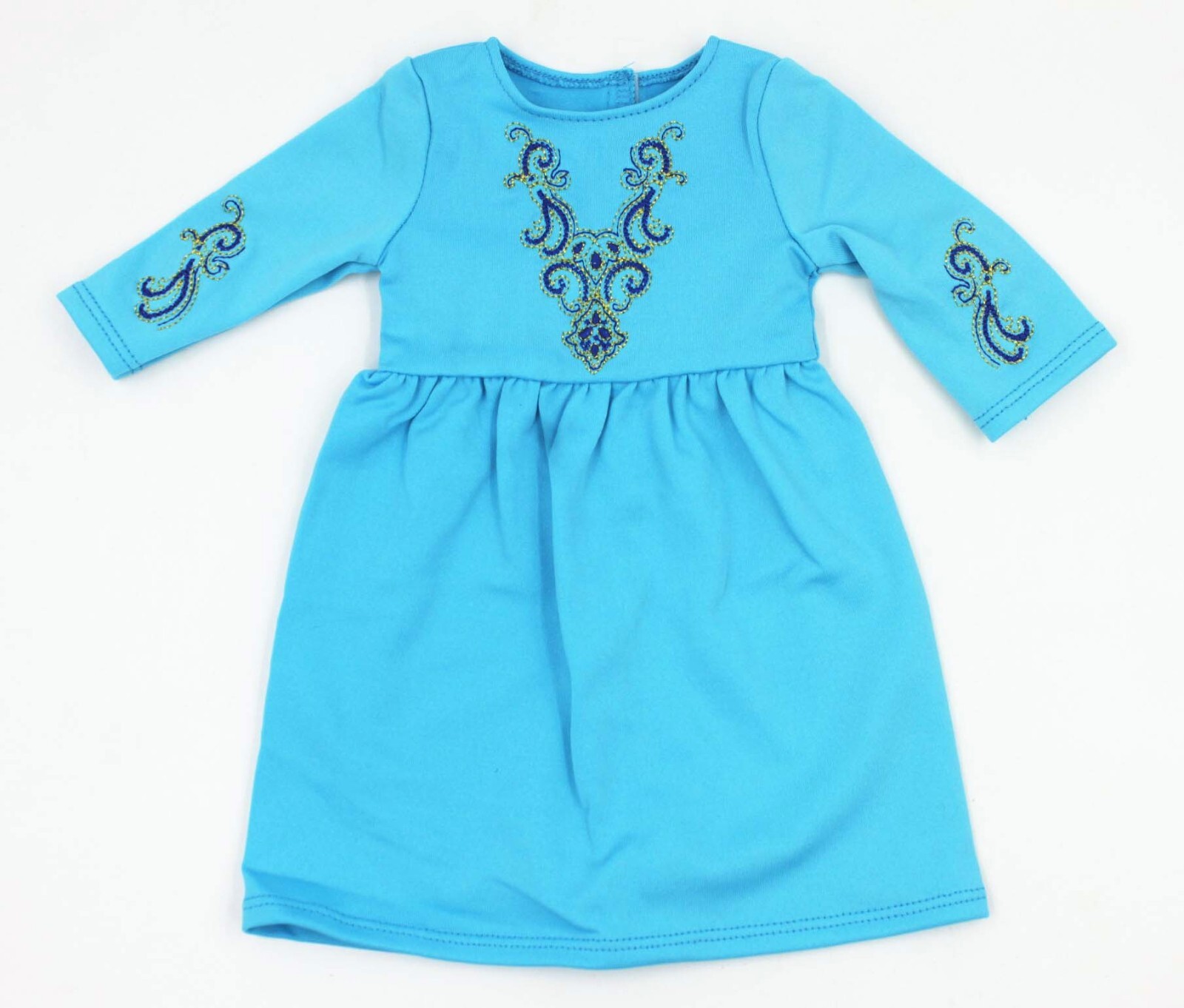 American girl turquoise abaya dress for Eid Al-Fitr Celebration Outfit