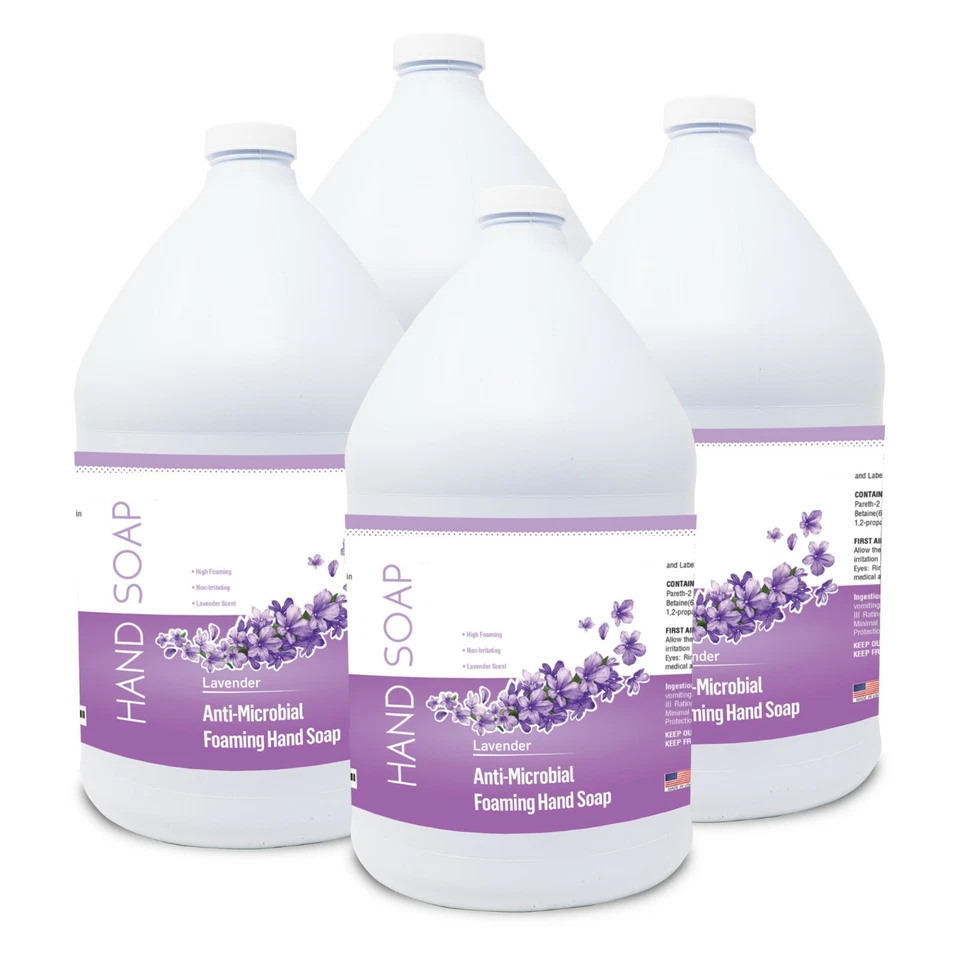 Recambios de jabón de manos espumoso V/F jarra 4 recargas de espuma aromática hechas en EE. UU., (1GLx4 = 4GL) Foto 2 de 4