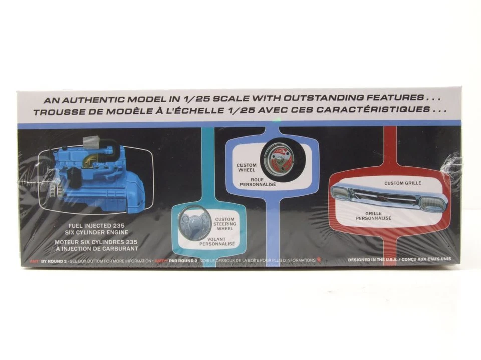 Chevrolet Apache Pick Up 1960 Modellino Auto Kit Costruzione Plastica 1:25 AMT - Immagine 4 di 4