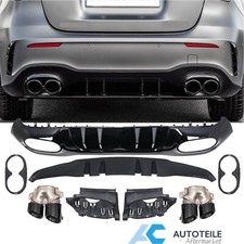 Heckdiffusor Doppel Auspuffblenden Für Mercedes W177 Hatchback mit AMG-Line