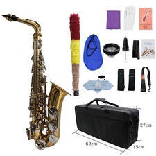 Alto Saxophone Brass Eb E Flat Sax Student School Band Alto Sax Full Kit J7A0