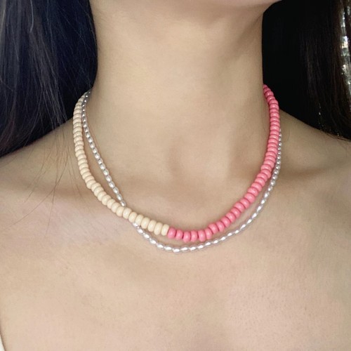 White Pearl Beads Necklace Simple Dainty Classic Tiny Layered Stackable Choker - Picture 9 of 12