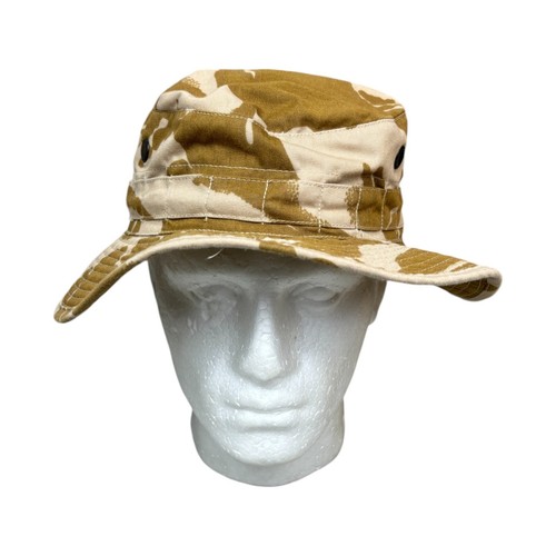 British Army Issue Desert DPM Bush Hat Brimmed Camouflage Boonie Cap - Grade 1 - Picture 2 of 5