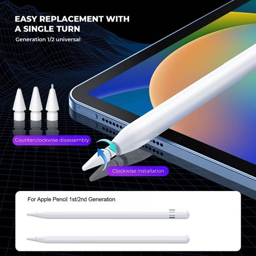 Stoßfest Stylus Nib Austauschbar Tabletten Stift Nibs Für Apple Pencil - Photo 9/16