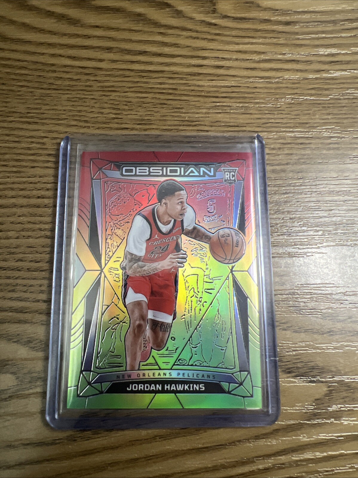 2023-24 Panini Obsidian Jordan Hawkins #93 Reggae Flood Electric Etch RC /75