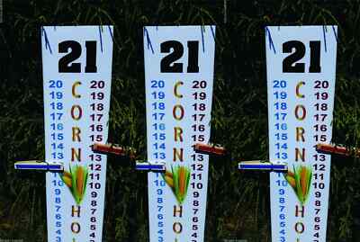 Set of 3 Cornhole Scoreboard Score Keeper - Full Color ''Corn Hole'' & Life Like
