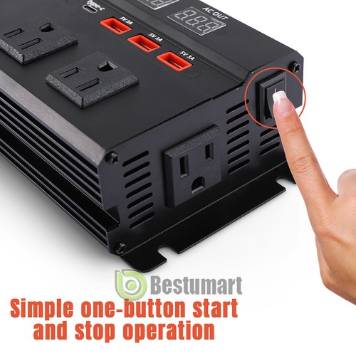6000W Car Power Inverter DC 12V To AC 110V Pure Sine Wave Solar Converter Car RV - Picture 47 of 96
