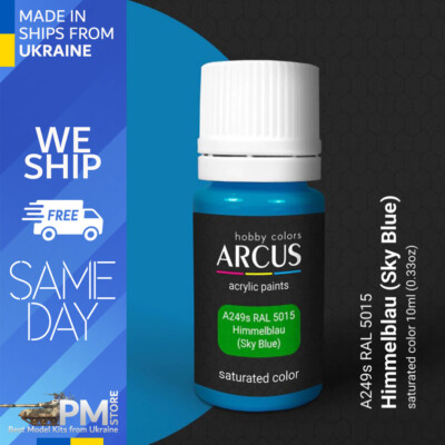 Arcus A249 Acrylic paint RAL 5015 Himmelblau saturated color