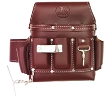 6 POCKET LEATHER ELECTRICIAN TOOL POUCH Electrical Tools Waist Multi Storage Bag