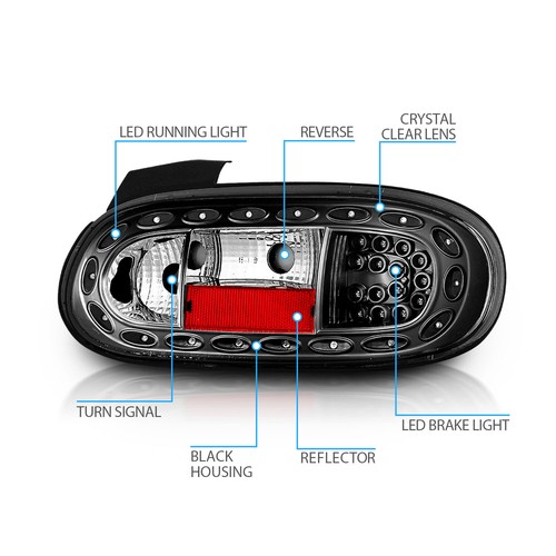 Juego de luces traseras de freno LED negras para Mazda Miata MX-5 1999-2005 - Imagen 4 de 11