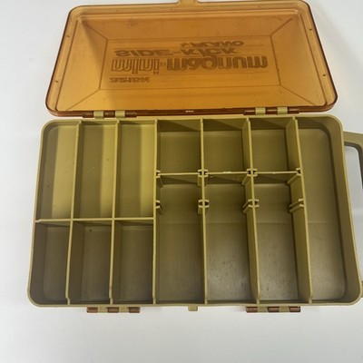 Boîte De Pêche Vintage Plano Mini-Magnum Side Kick 3215N - Deux Faces, Plastique Orange