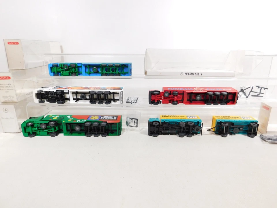 5X Wiking H0 1:87 LKW MB EM'96+ Buga 97+ ATP+ Berlino 2000 Ecc Mint Box #DG4-1 - Immagine 3 di 4