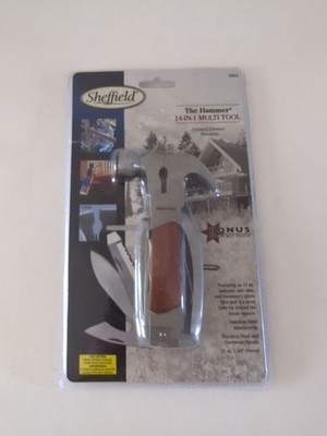Sheffield THE HAMMER 14-in-1 Multitool Knife Pliers Screwdriver Wire Cutter Claw