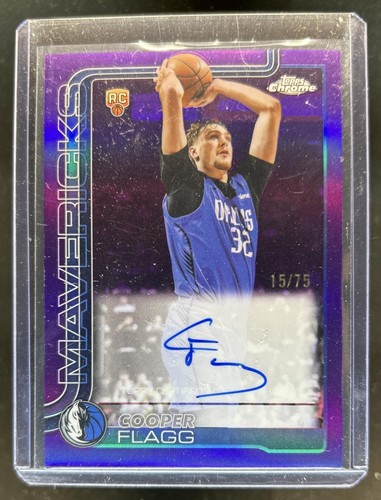 Cooper Flagg Chrome Purple Refractor Auto /75