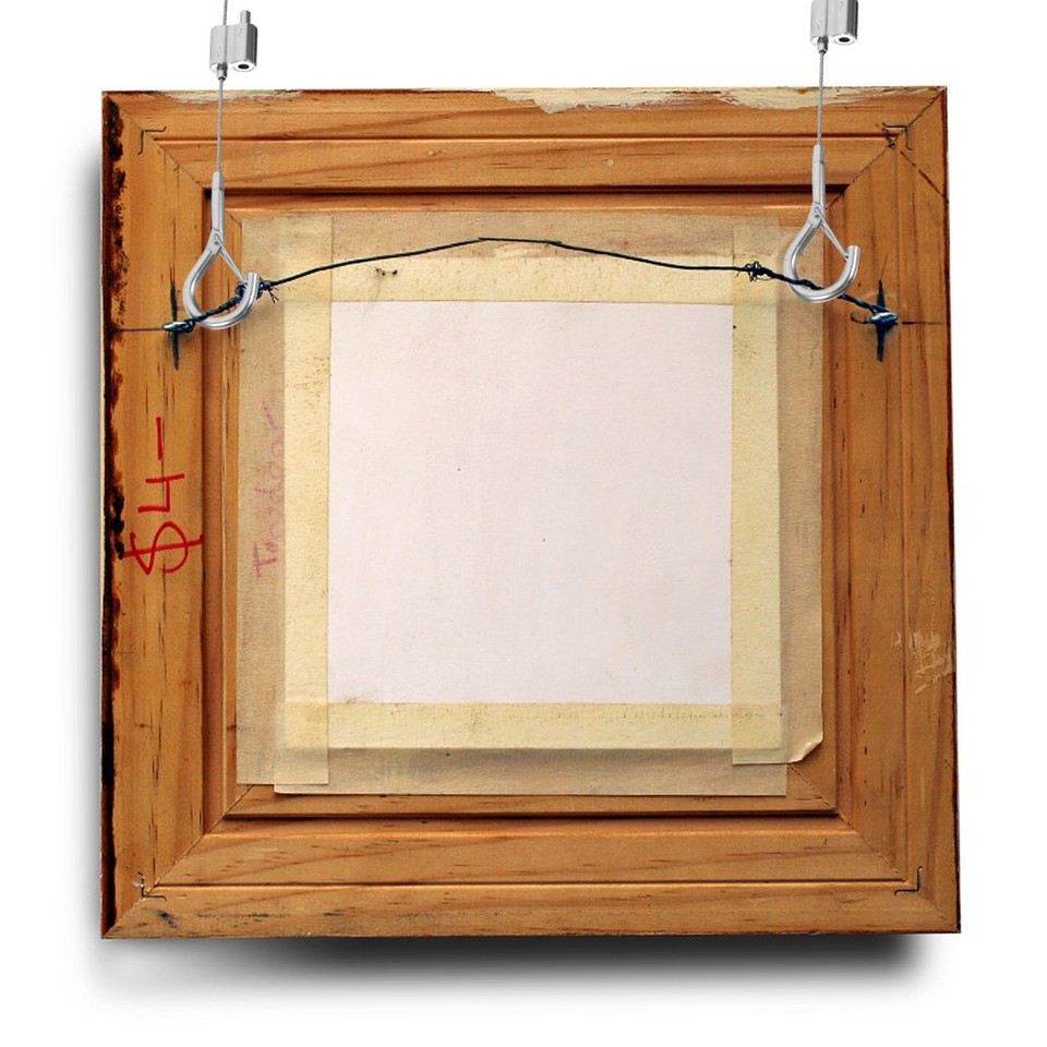 Silver Stainless Steel Picture Rail Hanging System with Hooks for ...