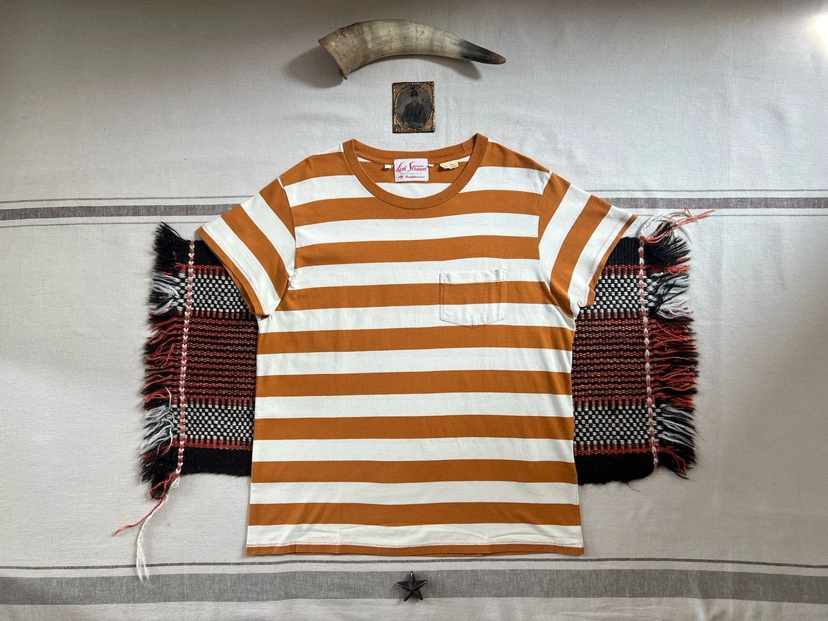 T-shirt Levi's LVC Ringer 1970 - Taille S - Coton Beige - Neuf Avec étiquettes - Fabriqué Au Portugal