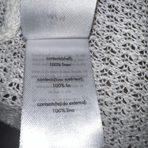 Onia 100 % Leinen einfarbig weiß Strick quadratischer Ausschnitt Top Damen Medium UVP $ 175. NEU - Bild 12 von 12