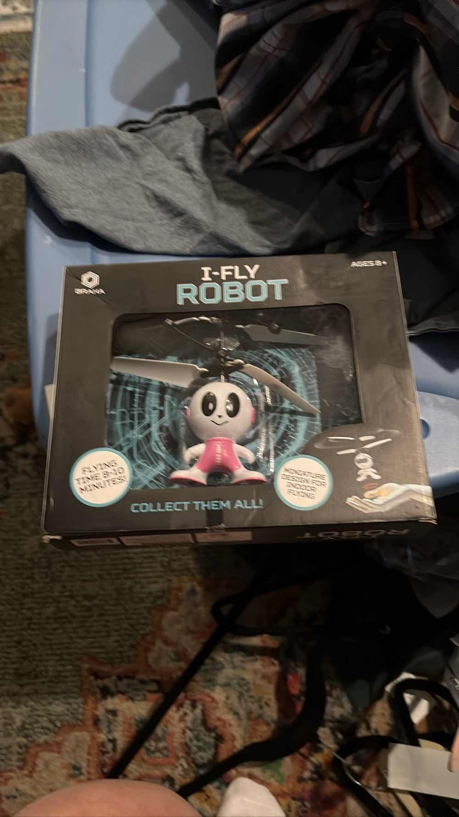 BRAHA i-Fly Robot Flying Helicopter White/Blue New