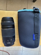 Canon EF 75-300mm f/4-5.6 III Zoom Lens DSLR Camera Lens New W/Caps Excellent