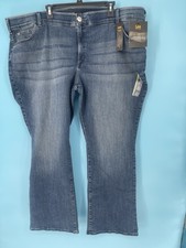 NWT 28W Petite Lee Relaxed fit High rise Instantly Slims Bootcut  Leg Blue Jeans