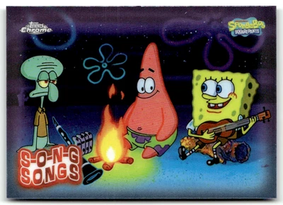 Topps SpongeBob Chrome 2025 n. S-2 Campfire Song Song S-O-N-G Songs