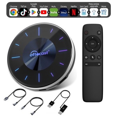 OTTOCAST P3 Wireless CarPlay AI box Android Adapter HDMI Converter w/Netflix YT