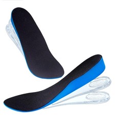 3-Layer Adjustable Height Increase Insoles, 3/4 Length Shock Absorption Cushi...
