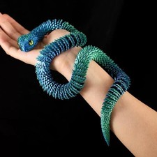 30cm 3D Printed Movable Realistic Joint Snake Figure Desk Ornament Toy Gift