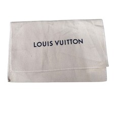 Louis Vuitton Beige Canvas Dust Bag 8X5 Storage Pouch Clutch Wallet Accessories
